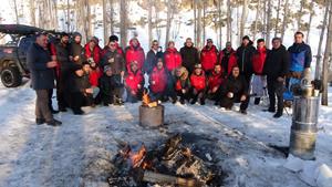 Karda lastik rafting heyecanı