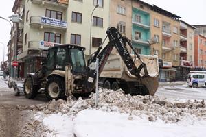 Erzurum'da kar yağışı ilçeleri adeta felç etti