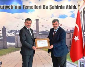 Erzurum Valiliği'ne çevre yönetim sistemi belgesi