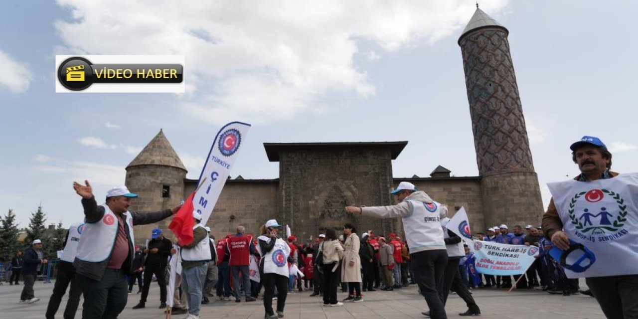 Erzurum'da 1 Mayıs’ın kutlama adresi Yakutiye Kent Meydanı oldu