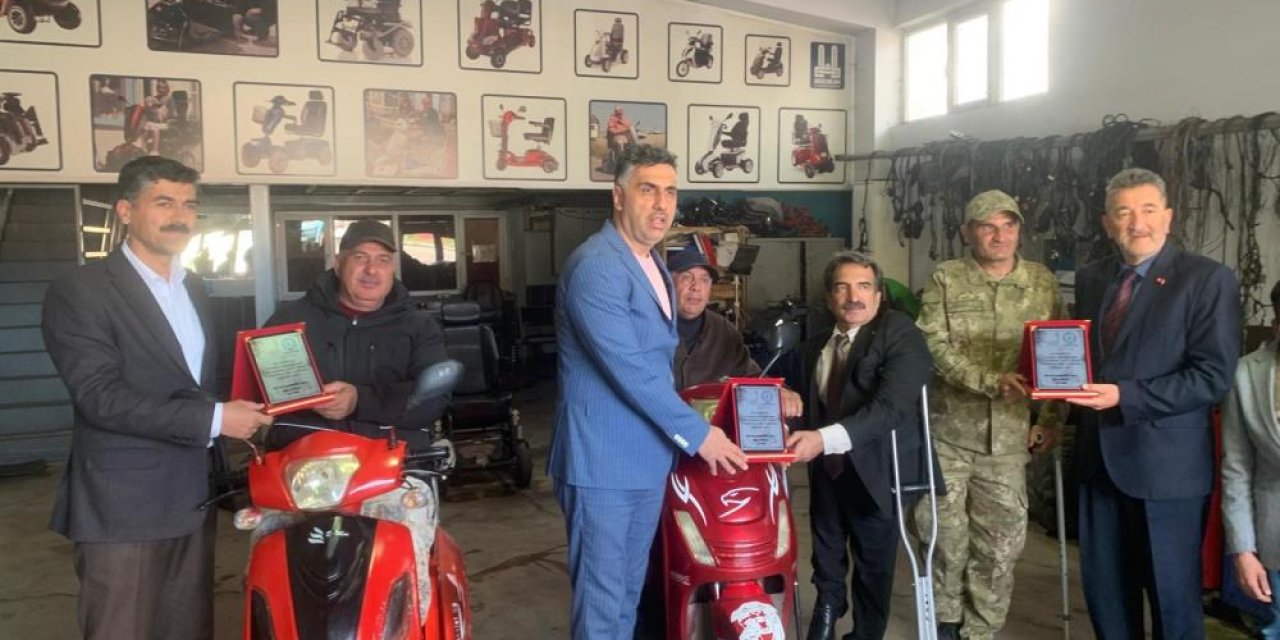 Erzurum’daki engelli araçları atölyesine anlamlı destek