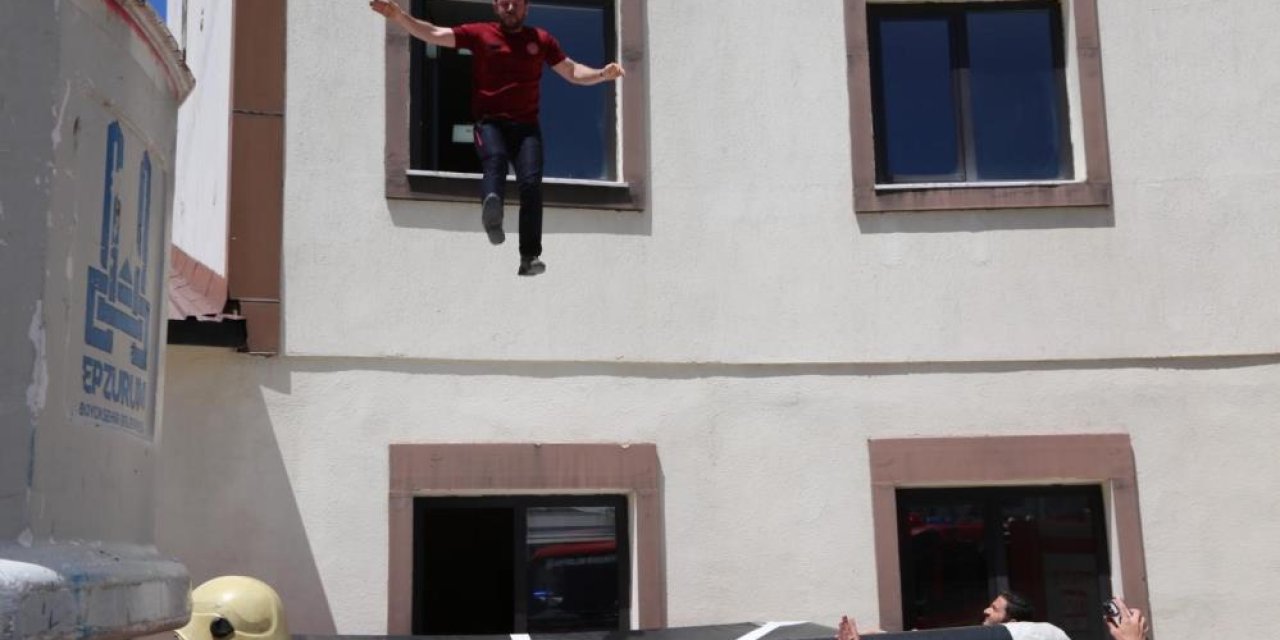 Erzurum İtfaiyesi’nden sağlıkçılara eğitim