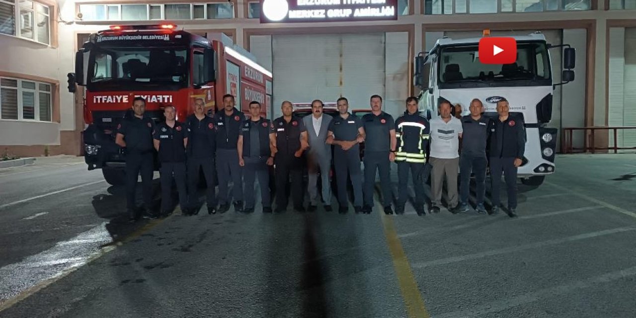 Erzurum'dan Hatay'a itfaiye desteği