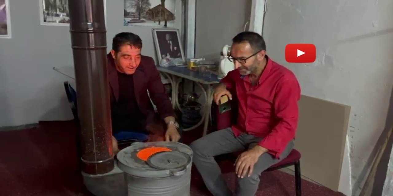 Erzurumlular temmuz ayında soba yaktı