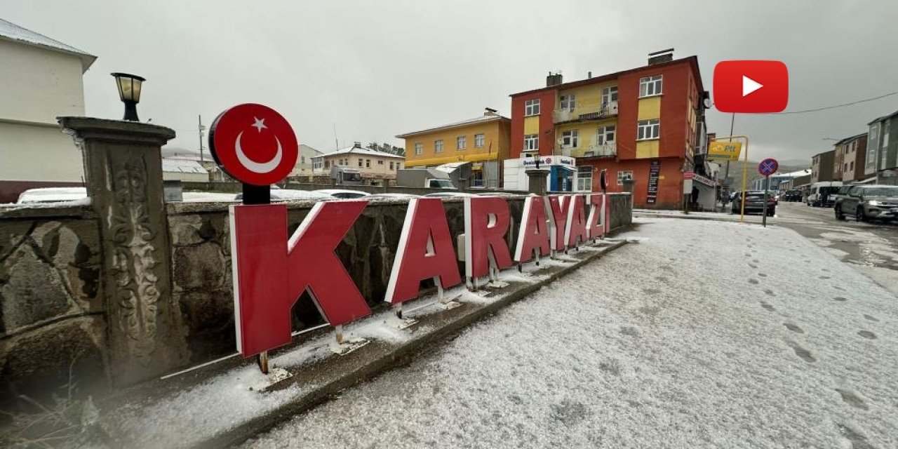 Karayazı’da dolu yağışı etkili oldu