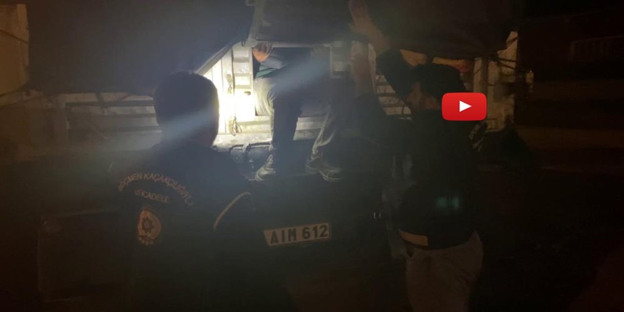 Erzurum'da tırın dorsesinde 22 düzensiz göçmen yakalandı