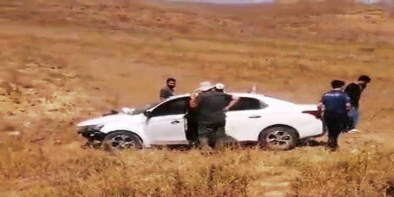 Otomobil tarlaya uçtu, 1 yaralı