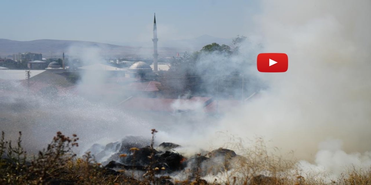 Ot yangına itfaiyeden zamanında müdahale