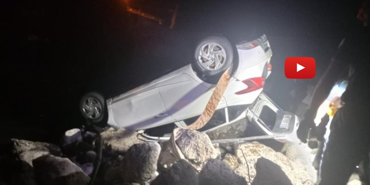 Erzurum'da otomobil nehre uçtu: 1 ölü, 1 yaralı, 1 kayıp