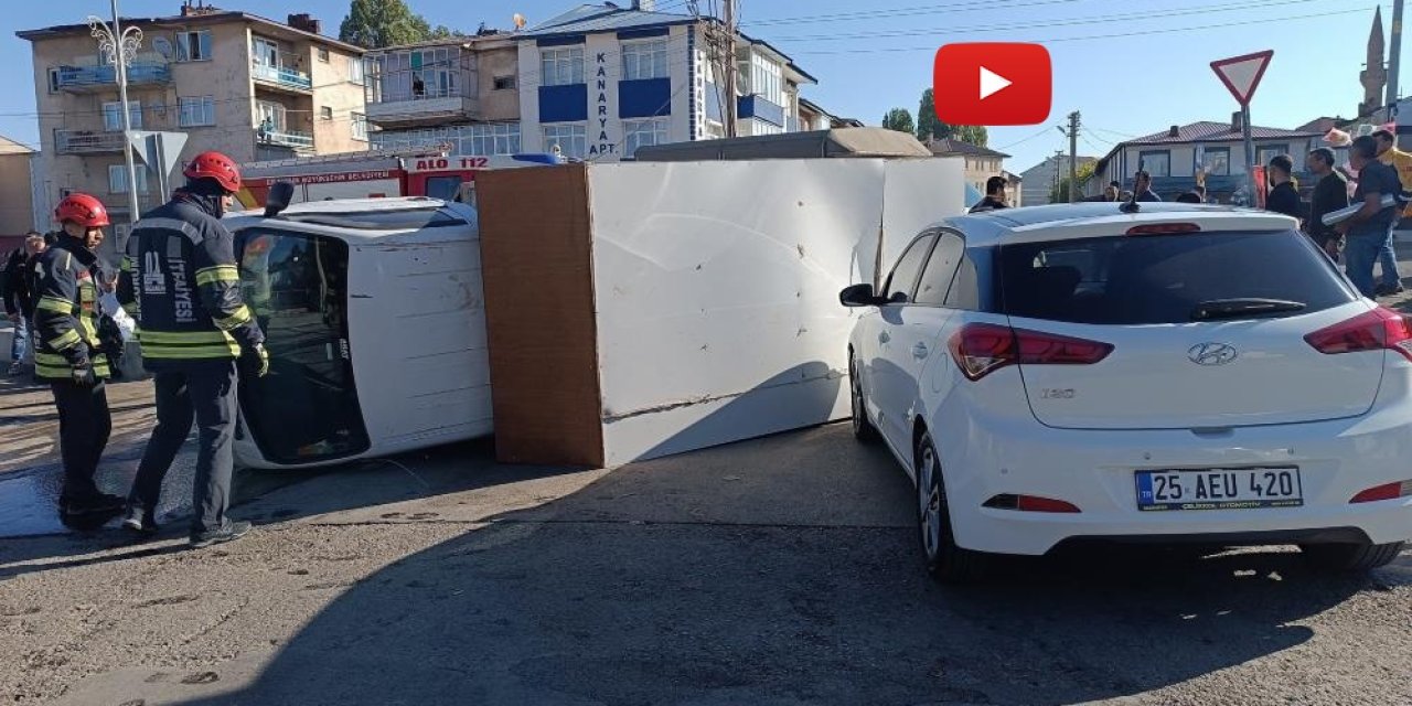 Erzurum’da üç araçlı kazada can pazarı