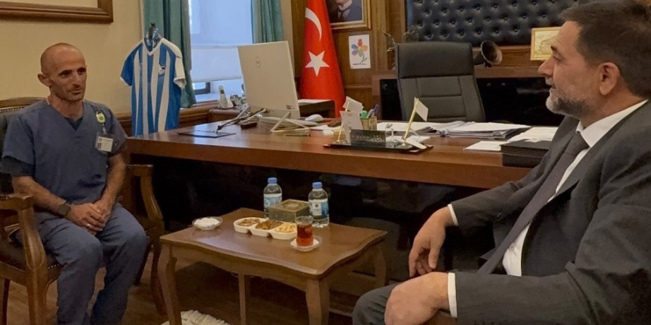 Fenomen çobandan Başkan Uçar'a çat kapı ziyaret