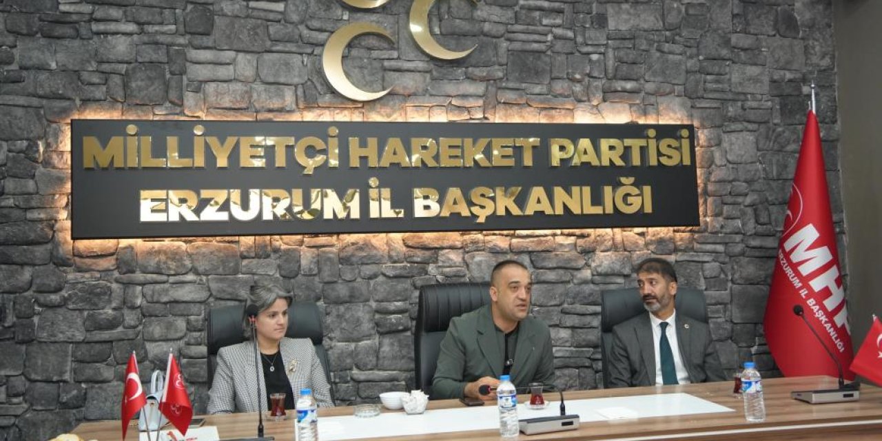 Muhtarlar, MHP Erzurum İl Başkanı Yurdagül ile kahvaltıda buluştu