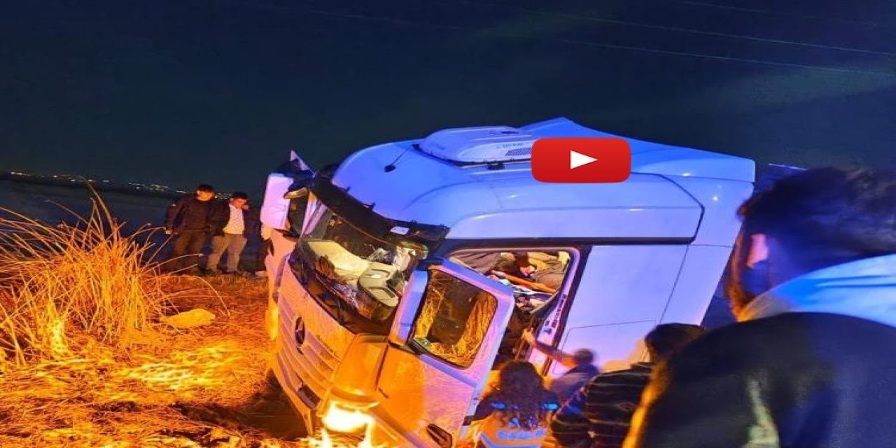 Tır tarlaya uçtu: 2 yaralı