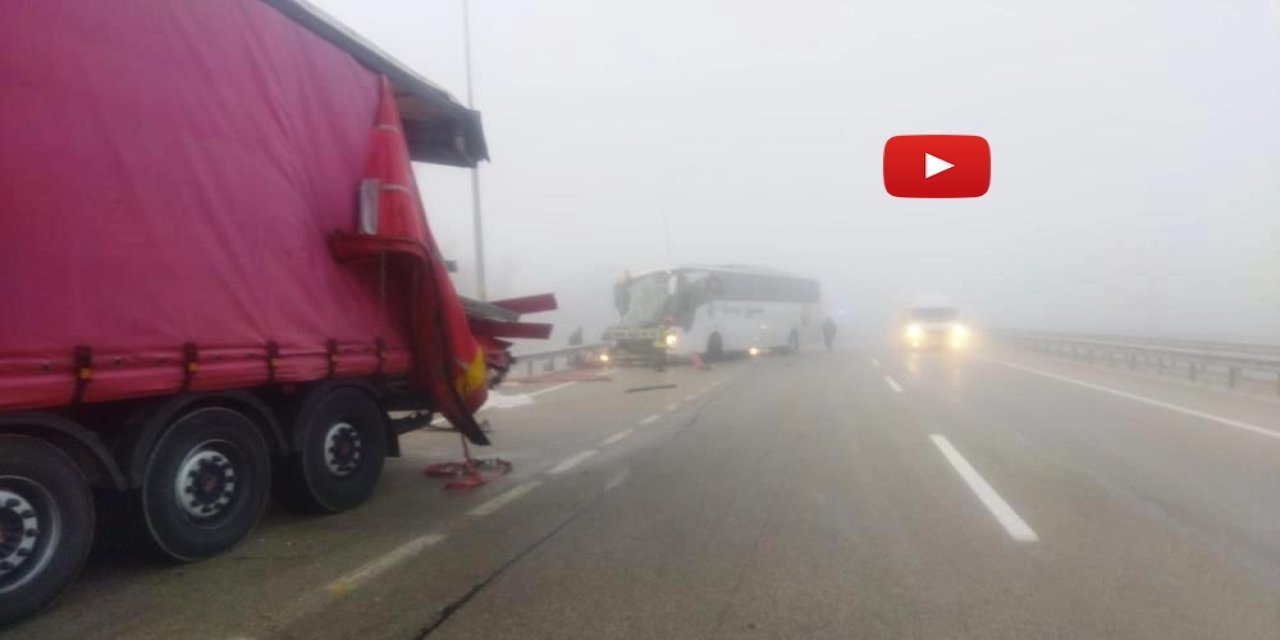 Erzurum'da yoğun sis kazaya sebep oldu