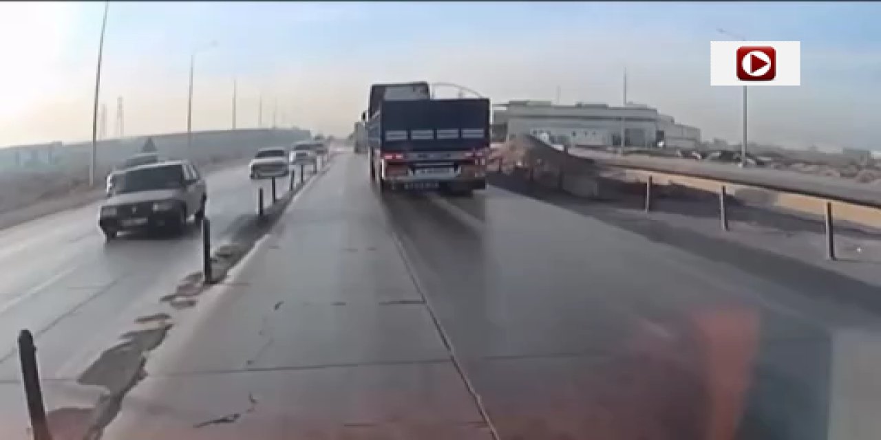 Araç sollamak isterken tırın önünde kaldı: 6 yaralı