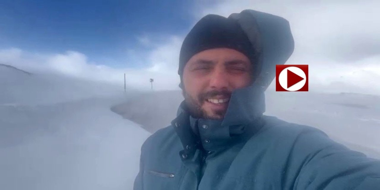 Kar ve tipi Palandöken geçidinde ulaşım aksatıyor