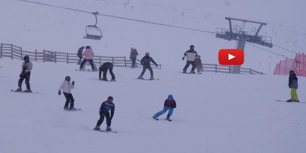 Palandöken'de kar, kış ve kayak keyfi