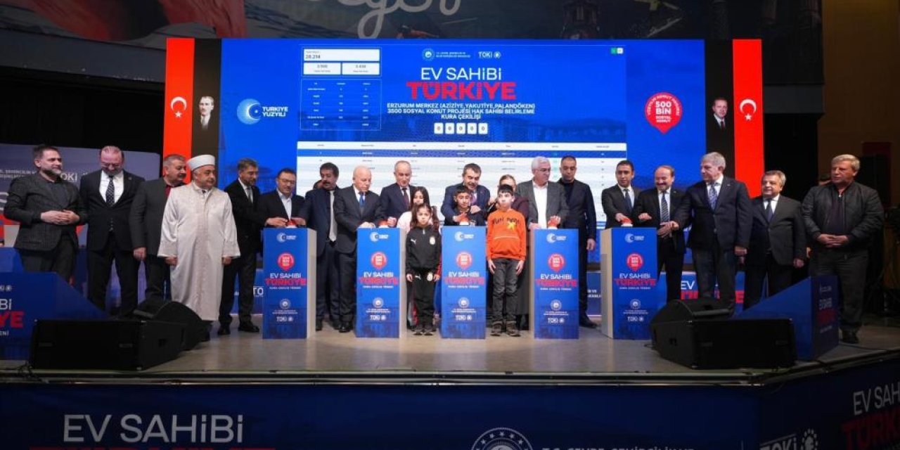 Erzurum’da TOKİ kuraları çekildi