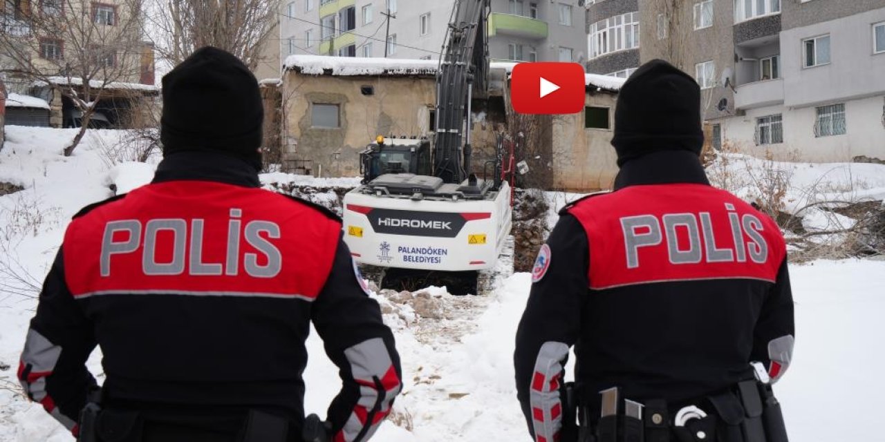 Erzurum'da güvenlik ve huzur için metruk binalar tek tek yıkılıyor