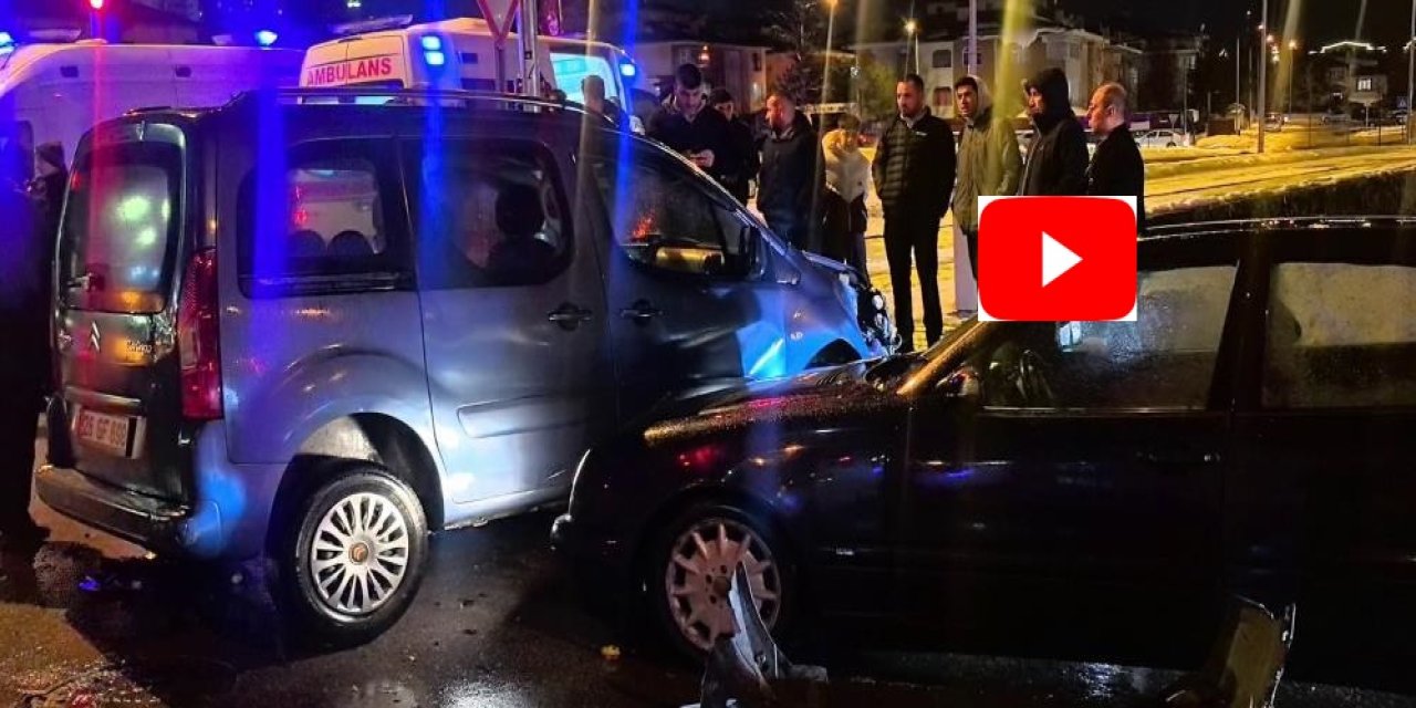 Kırmızı ışık ihlali kazaya neden oldu: 2 yaralı