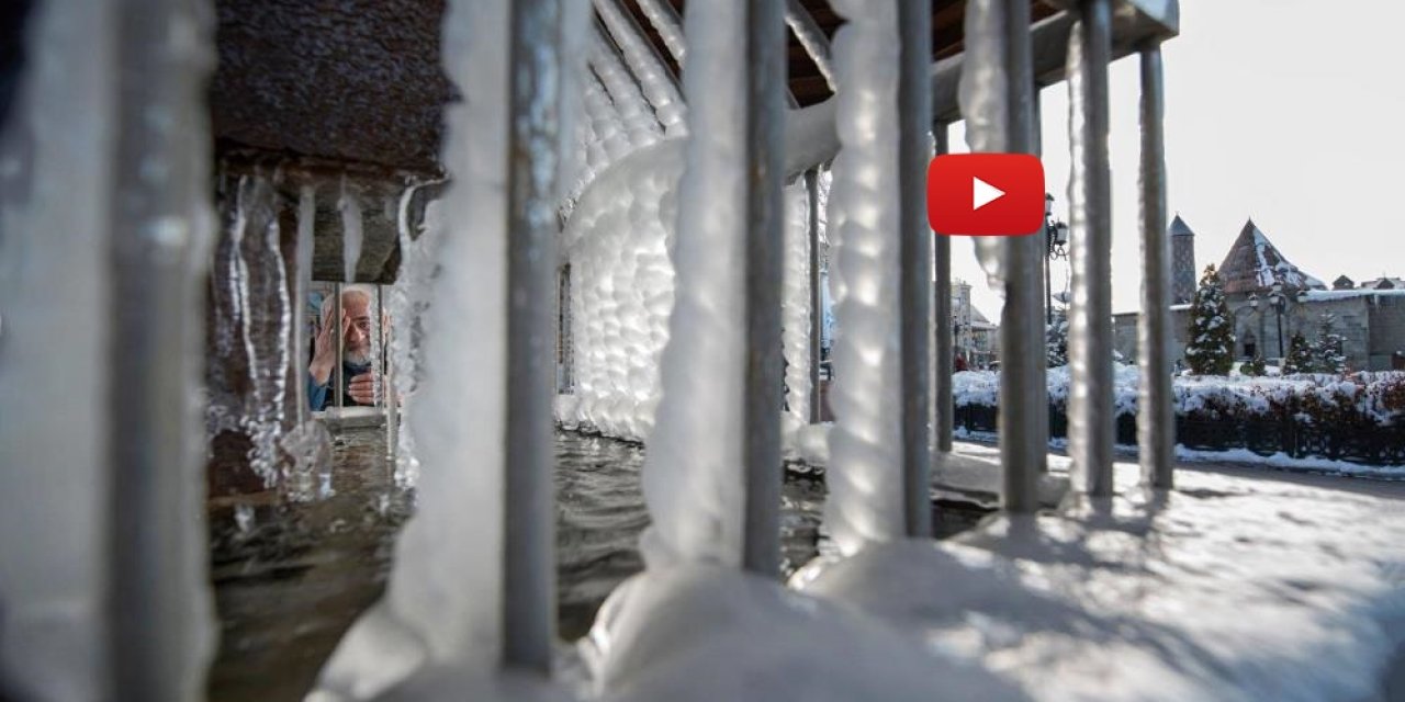 Çeşme ve şadırvanlar dondu