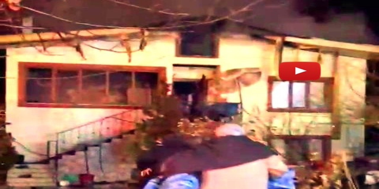 Uzundere'de ev yangını