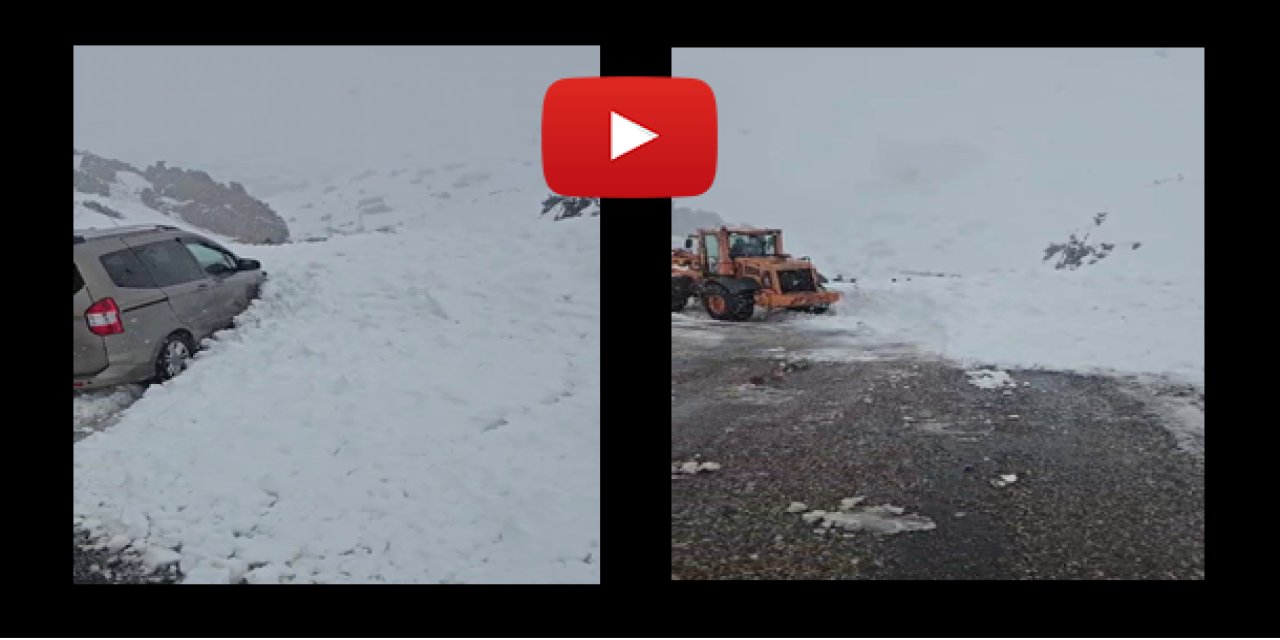 Erzurum'da yola çığ düştü