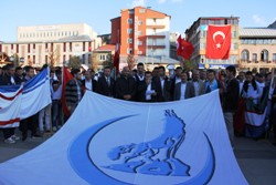 Erzurum'da Ülkücüler IŞİD'i Protesto Etti