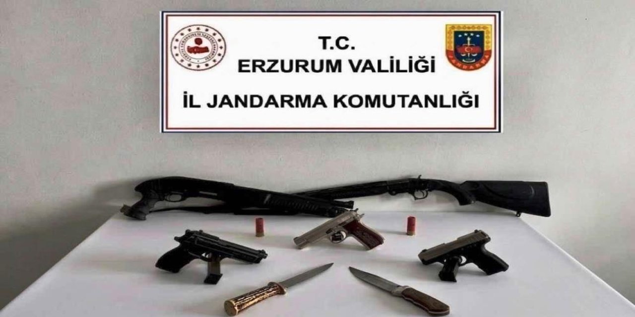 Jandarmadan operasyon: 2 şahıs ve çok sayıda silah yakalandı