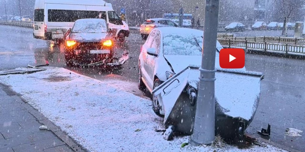 Yağış kazayı beraberinde getirdi