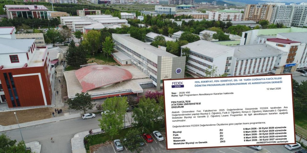Fen fakültesinin 5 programına FEDEK’ten akreditasyon