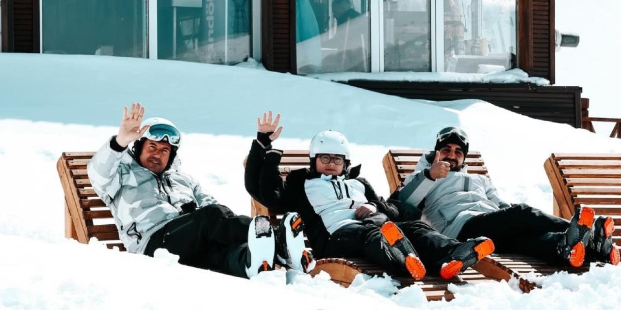 Plaj kenarı değil Palandöken'in zirvesin şezlong keyfi