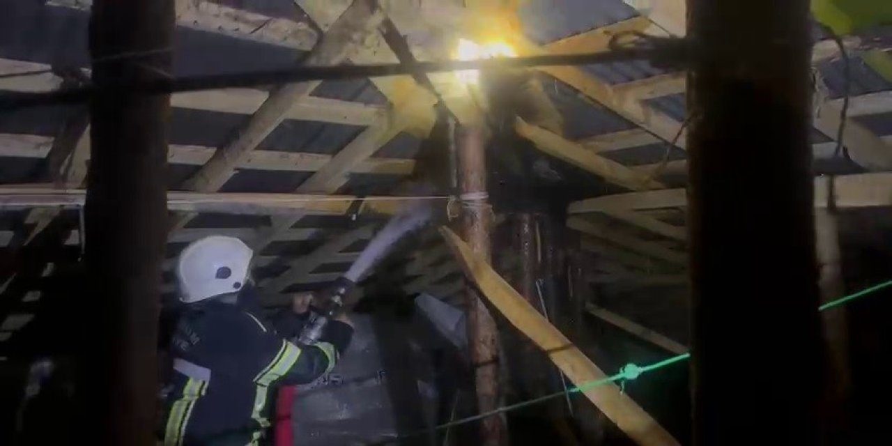 Erzurum'da korkutan yangın