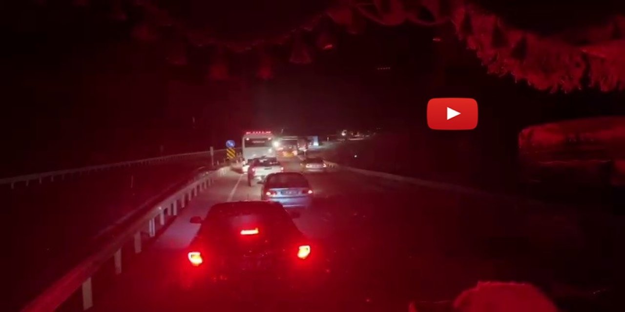 Tır devrildi, yol 3 saat ulaşıma kapandı