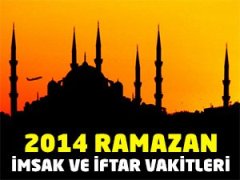 2014 İl İl Ramazan İmsakiyesi