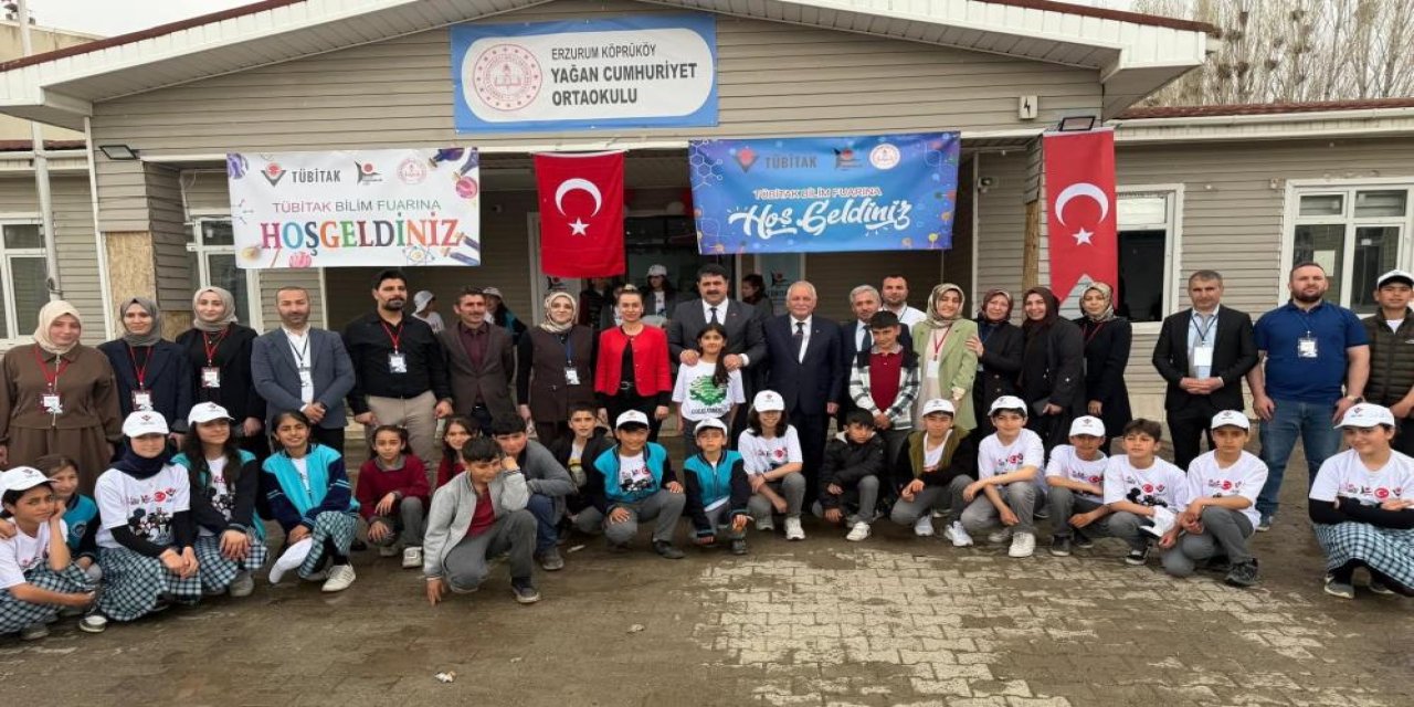 Köprüköy'de bilim fuarı yoğun ilgi gördü