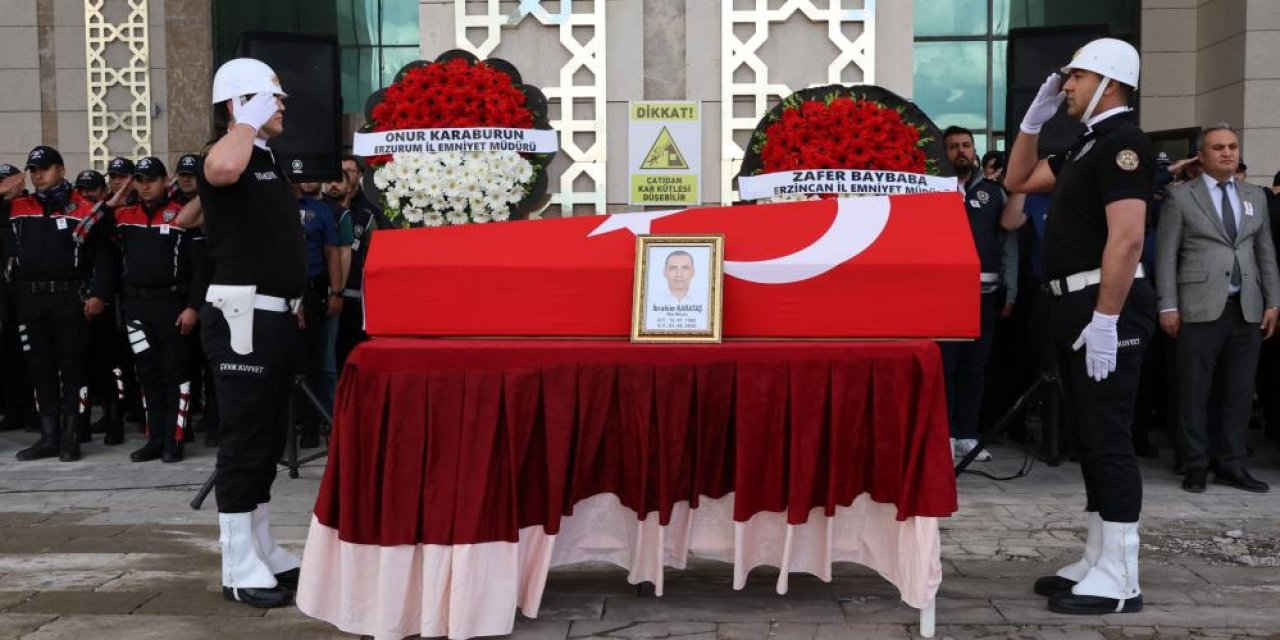 Polis memuru son yolculuğuna uğurlandı