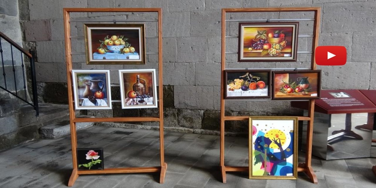 Erzurum’da "Yaşayan değerlerin sanat yolculuğu" sergisine yoğun ilgi