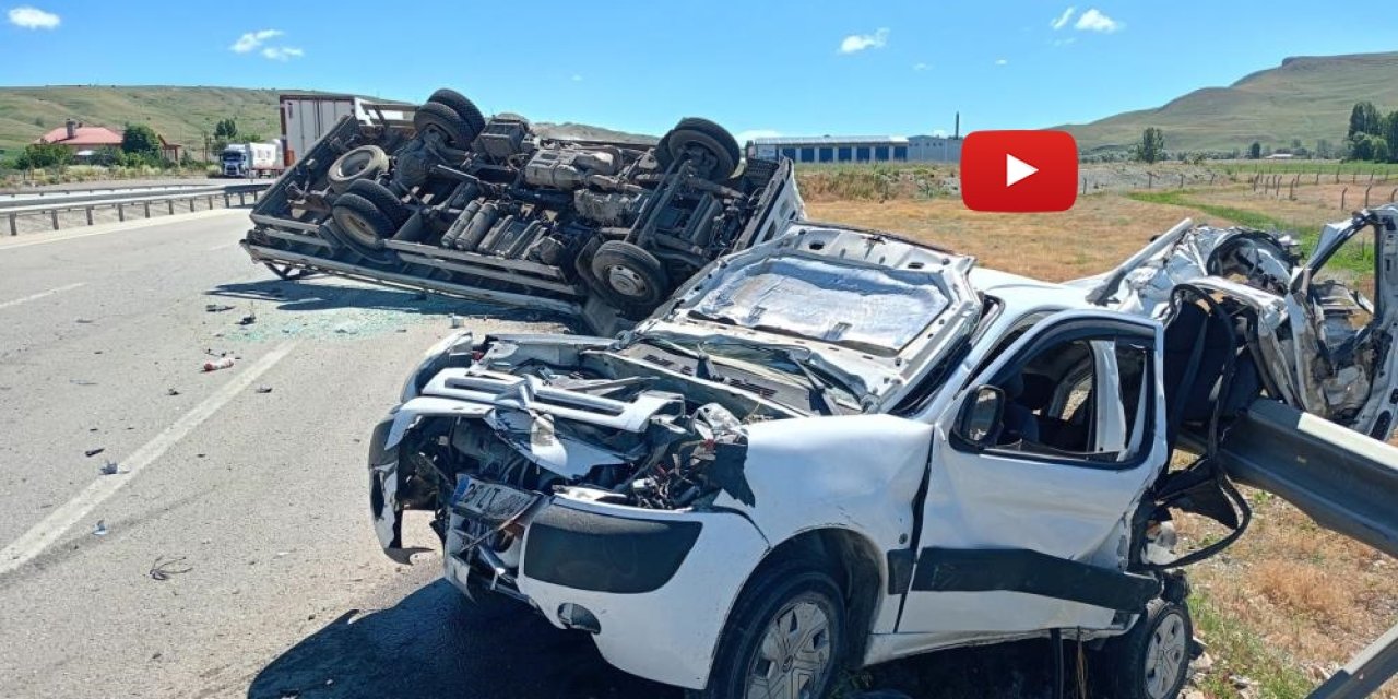 Aşkale'de feci trafik kazası: 1'i ağır 2 yaralı