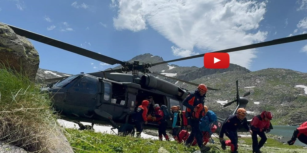 Verçenik Dağı'nda nefes kesen kurtarma