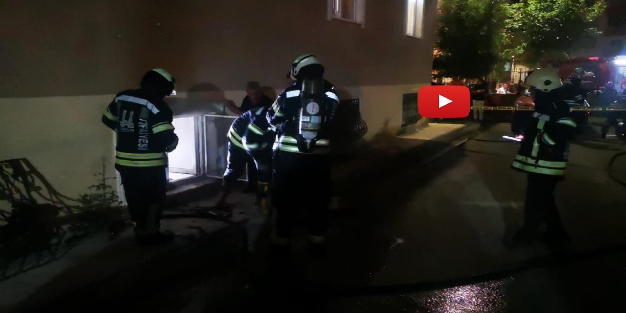 Bodrum katta çıkan yangın korkuttu