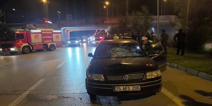 Erzurum’da feci kaza: Otomobilin çarptığı 19 yaşındaki genç kız ağır yaralandı