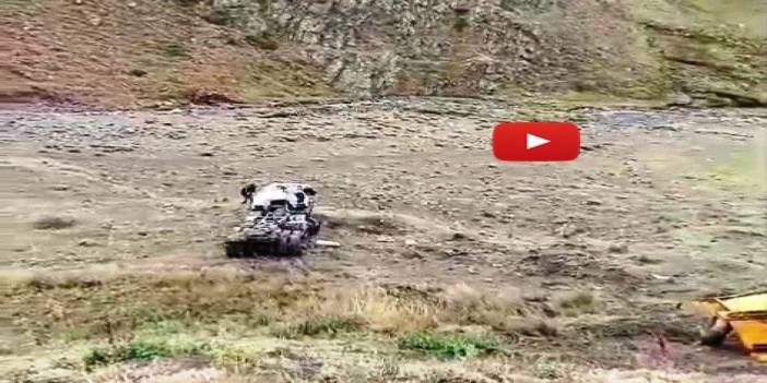 Erzurum’da feci kaza: Tır uçuruma yuvarlandı, sürücü hayatını kaybetti
