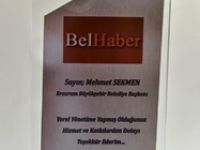 BELHABER’DEN BAŞKAN SEKMEN’E ÖDÜL