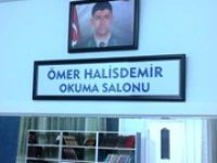 Ömer Halisdemir adı okuma salonuna verildi.