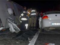 Erzurum'a Gelen Yolcu Otobüsü Sivas'ta Otomobille Çarpıştı: 1 Ölü 16 Yaralı Var