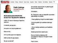 Fatih Çekirge 'Gözlemevi'ni' köşesine taşıdı