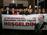 BELEDİYE BAŞKAN ADAYI MUHAMMED CEVDET ORHAN’A COŞKULU KARŞILAMA