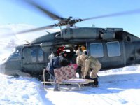 Erzurum’da askeri helikopterle hasta kurtarma operasyonu