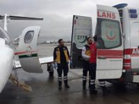 15 aylık bebek uçak ambulansla Erzurum'dan Kayseri'ye getirildi